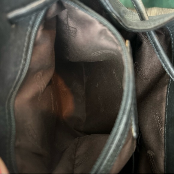 Coach Vintage leather drawstring medium sized backpack. Travel, dark academia main image 7